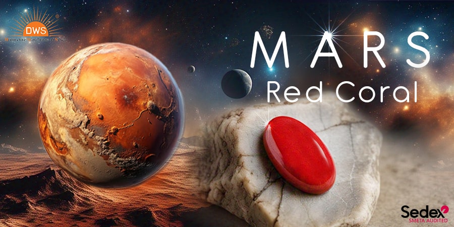 Mars Planet's Gemstone Red Coral